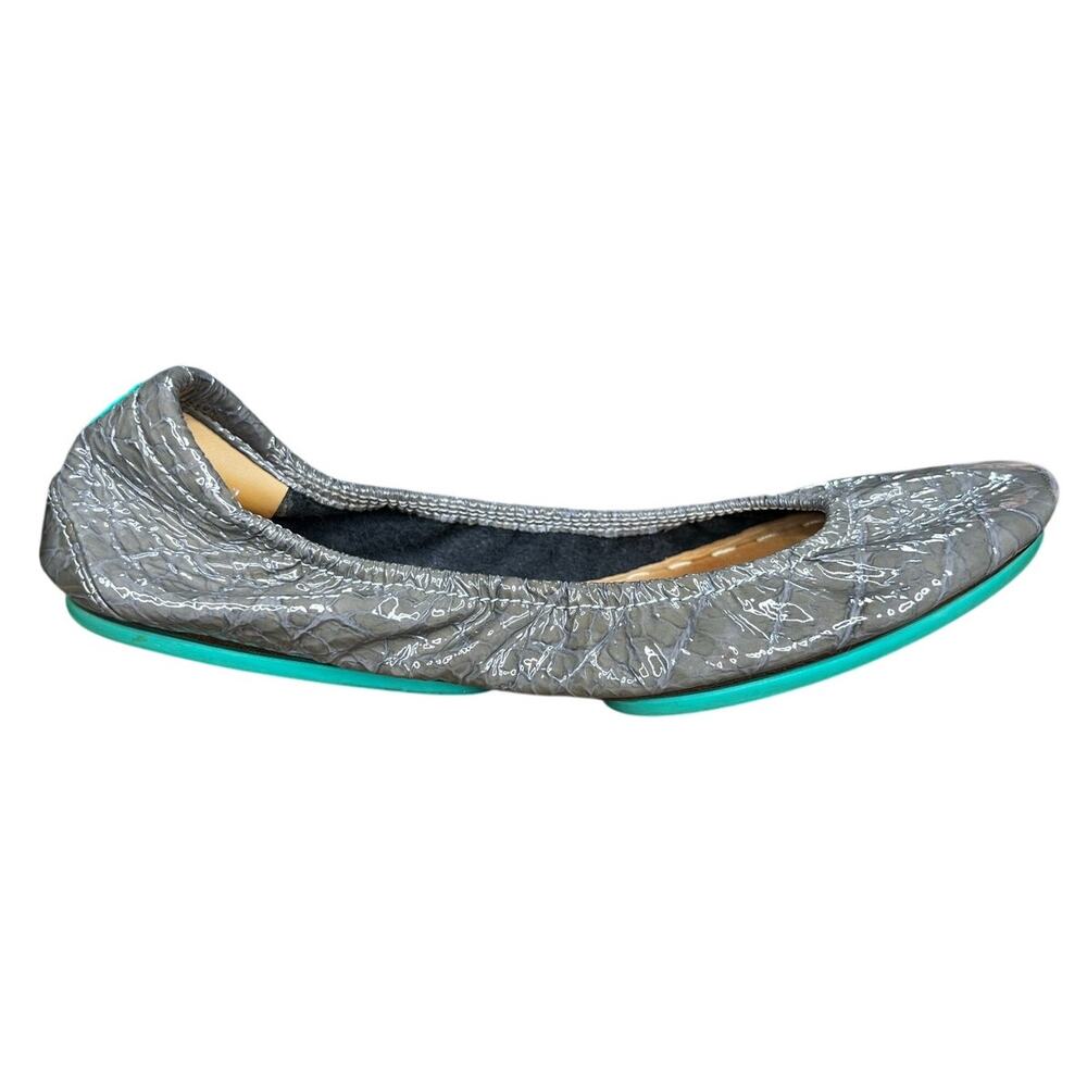 Tieks By Gavrieli Women’s Grey Embossed Croc Ballet Flat Size US 10